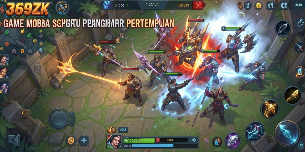 Tampilan gameplay seru di 369ZK dengan pertempuran tim yang dinamis.