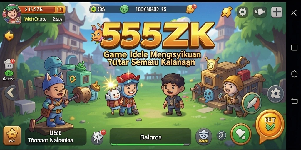 Tampilan gameplay <strong>555ZK</strong> yang menawan dan menyenangkan saat bermain Idle.