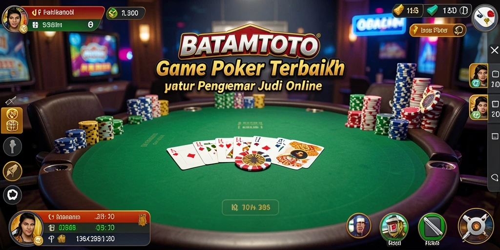 Tampilan gameplay seru dalam BATAMTOTO Poker.