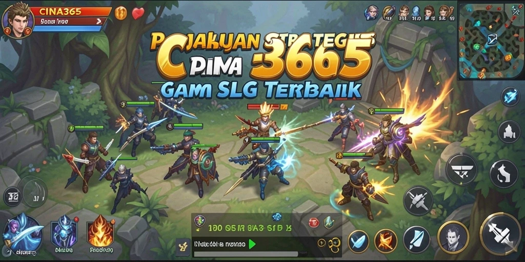 Screenshot utama CINA365 menampilkan aksi strategi dalam gameplay SLG.