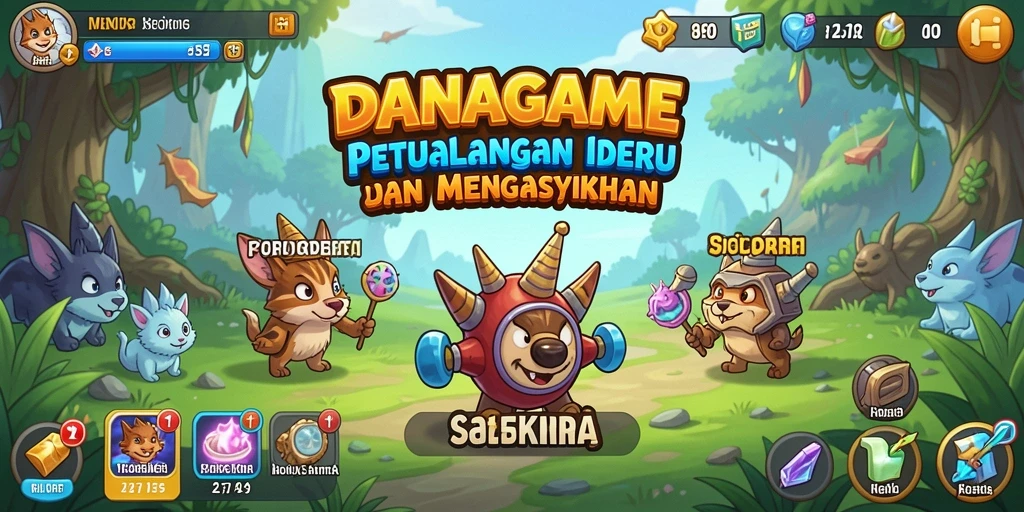 Tampilan gameplay mengasyikkan dalam DANAGAME dengan elemen Idle.
