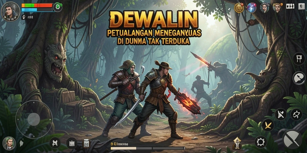 Tangkapan layar DEWALIN menampilkan aksi seru dalam gameplay petualangan.