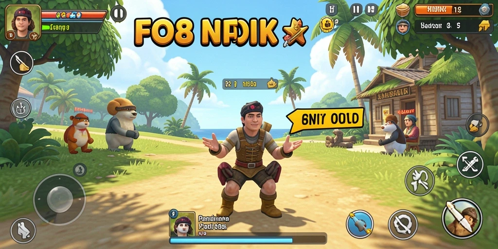 Tampilan gameplay FO8 yang santai dan menghibur.
