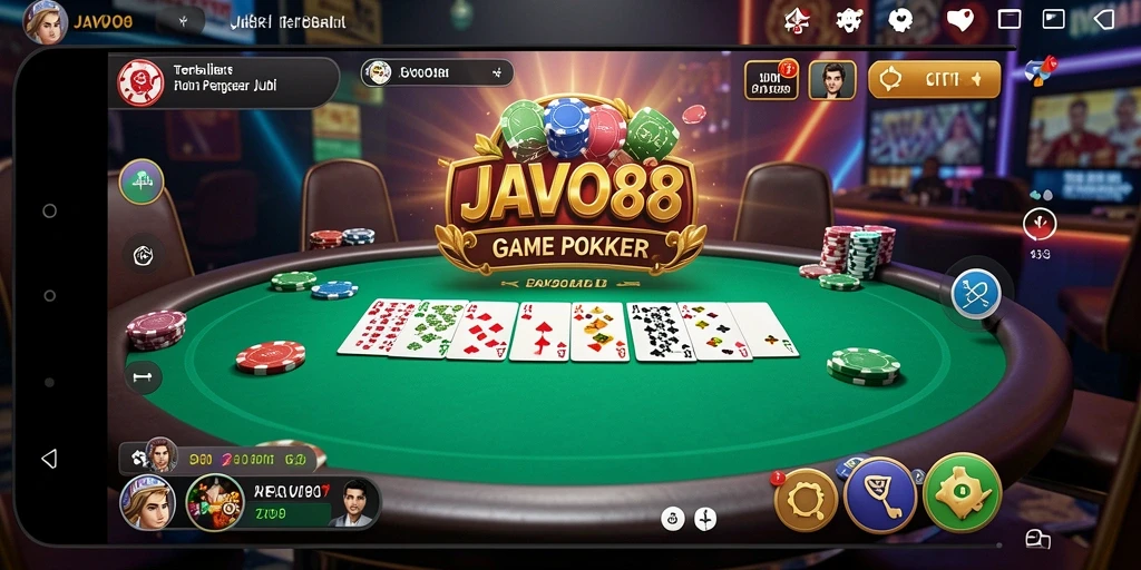 Menampilkan gameplay poker yang seru di JAVO88.