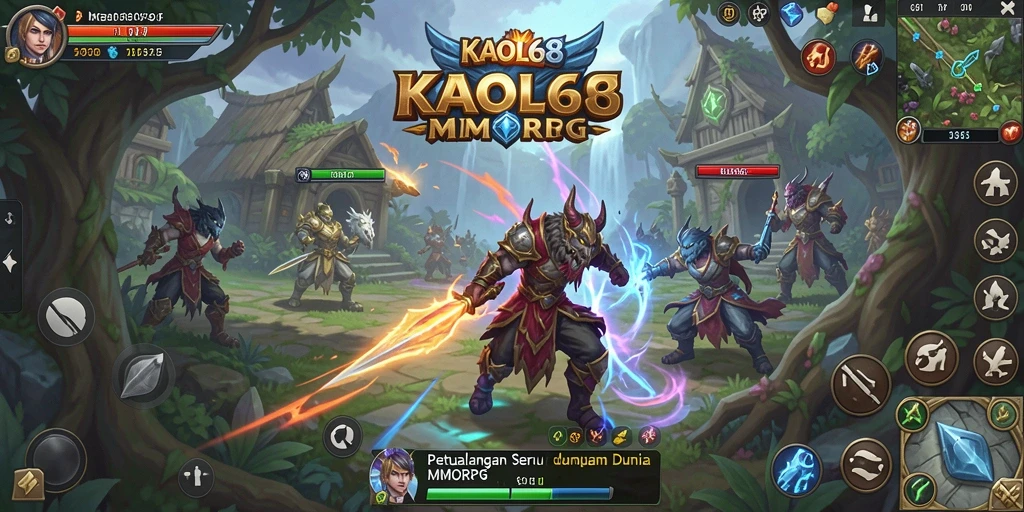 Tangkapan layar gameplay KAOL68 yang menampilkan pertempuran seru dan mencengangkan.