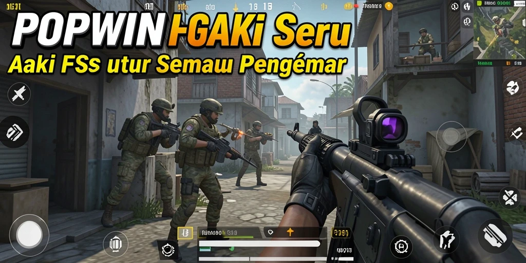 Tampilan gameplay POPWIN dengan aksi menegangkan dan grafik yang memukau.
