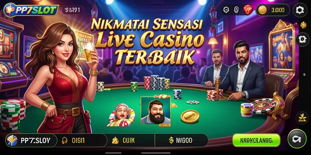 Tampilan menarik dan gameplay seru dari PP7SLOT Live Casino.