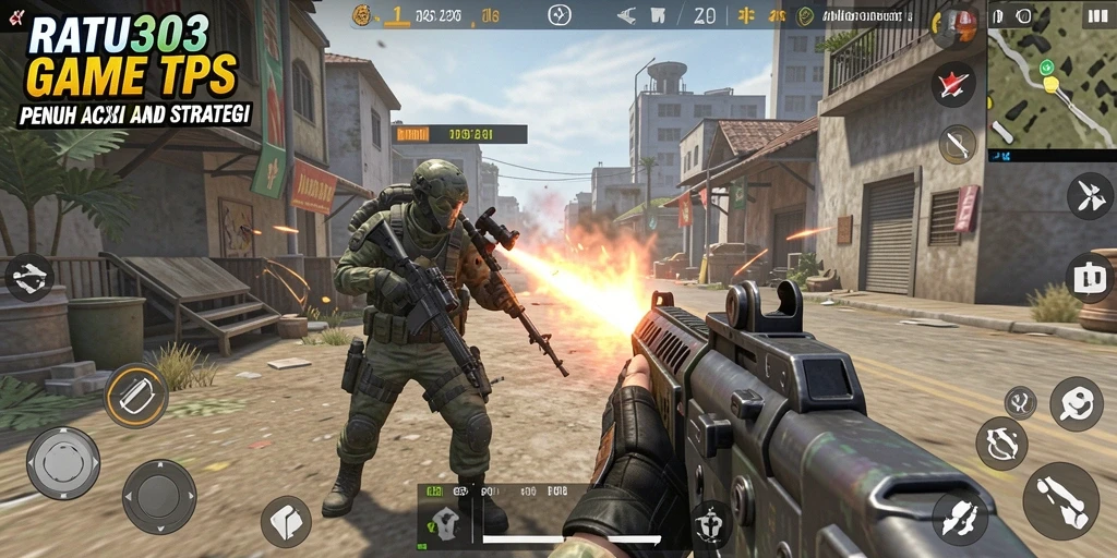 Tangkapan layar menunjukkan aksi seru dalam gameplay TPS di RATU303.