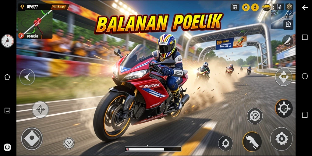 Gameplay seru dan balapan menegangkan di RP6677.