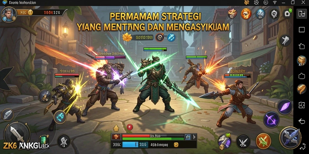 Tampilan gameplay strategi yang mendebarkan dalam ZK6.